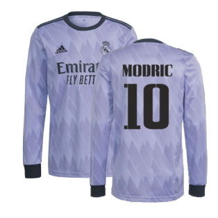 2022-2023 Real Madrid Long Sleeve Away Shirt (MODRIC 10)
