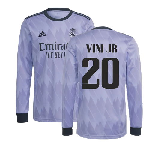 2022-2023 Real Madrid Long Sleeve Away Shirt (VINI JR 20) 2022-2023 Real Madrid Long Sleeve Away Shirt (VINI JR 20)