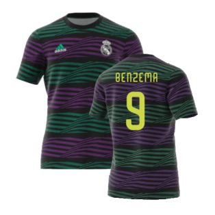 2022-2023 Real Madrid Pre-Match Jersey (BENZEMA 9)