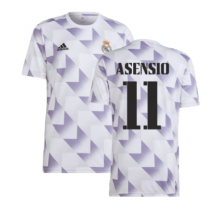 2022-2023 Real Madrid Pre-Match Shirt (White) (ASENSIO 11)