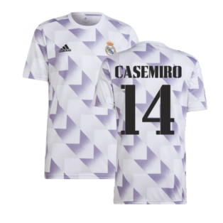 2022-2023 Real Madrid Pre-Match Shirt (White) (CASEMIRO 14)