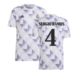 2022-2023 Real Madrid Pre-Match Shirt (White) (SERGIO RAMOS 4)