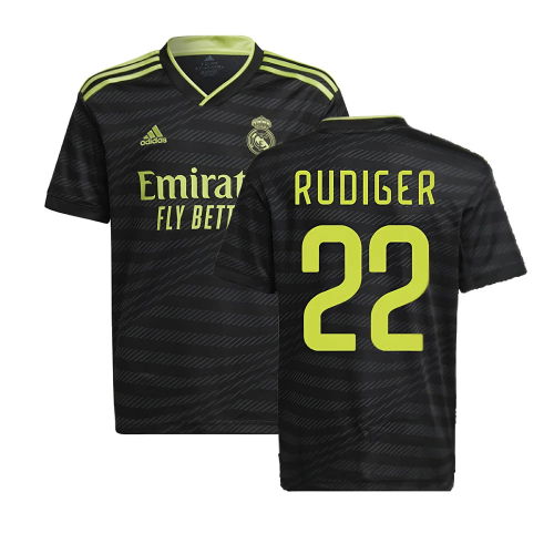 2022-2023 Real Madrid Third Shirt (Kids) (RUDIGER 22) 2022-2023 Real Madrid Third Shirt (Kids) (RUDIGER 22)