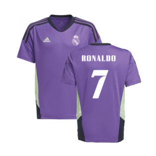 2022-2023 Real Madrid Training Jersey (Purple) - Kids (RONALDO 7)