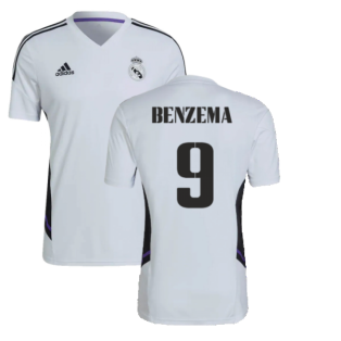 2022-2023 Real Madrid Training Shirt (White) (BENZEMA 9)