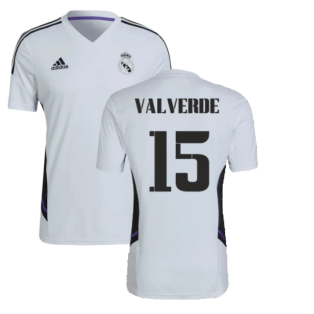 2022-2023 Real Madrid Training Shirt (White) (VALVERDE 15)