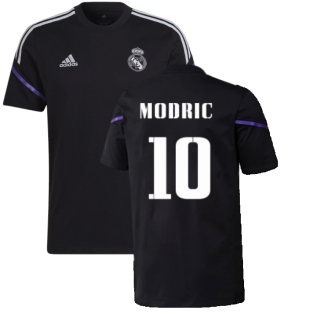 2022-2023 Real Madrid Training Tee (Black) (MODRIC 10)