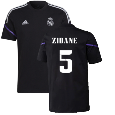 2022-2023 Real Madrid Training Tee (Black) (ZIDANE 5)