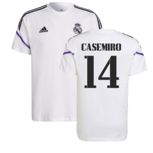 2022-2023 Real Madrid Training Tee (White) (CASEMIRO 14)