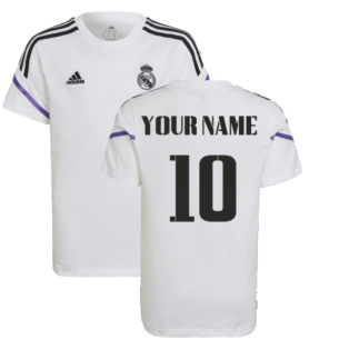 2022-2023 Real Madrid Training Tee (White) - Kids (Your Name)