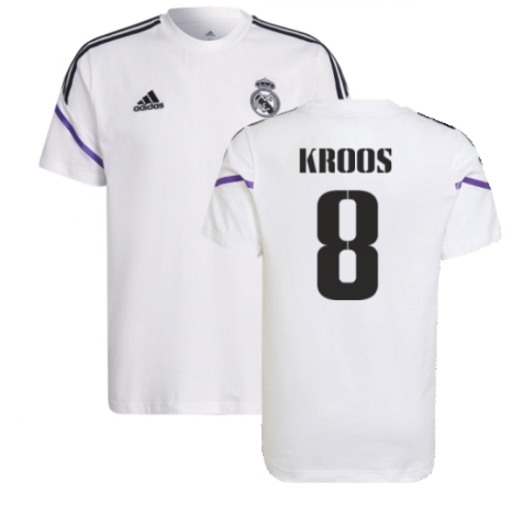 2022-2023 Real Madrid Training Tee (White) (KROOS 8)