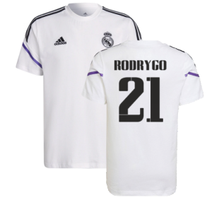 2022-2023 Real Madrid Training Tee (White) (RODRYGO 21)