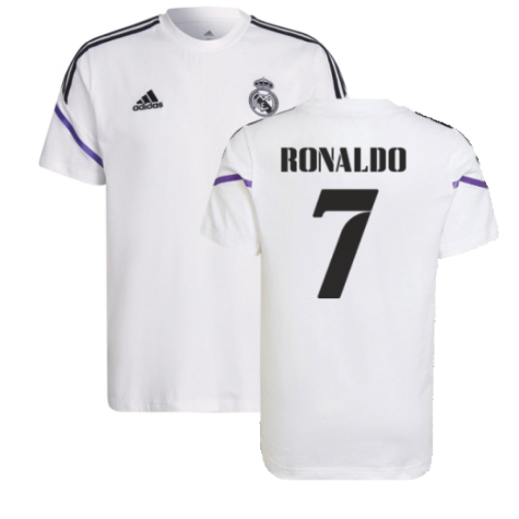 2022-2023 Real Madrid Training Tee (White) (RONALDO 7)