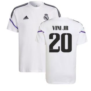 2022-2023 Real Madrid Training Tee (White) (VINI JR 20)