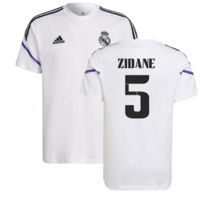 2022-2023 Real Madrid Training Tee (White) (ZIDANE 5)