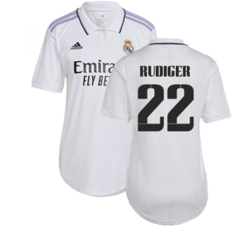 2022-2023 Real Madrid Womens Home Shirt (RUDIGER 22)