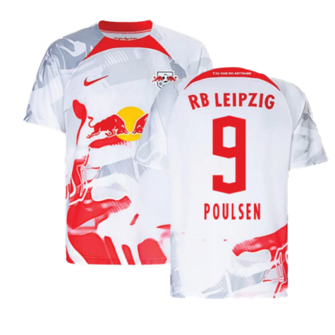 2022-2023 Red Bull Leipzig Home Shirt (White) - Kids (POULSEN 9)