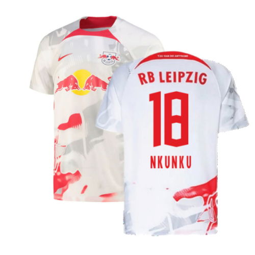 2022-2023 Red Bull Leipzig Home Shirt (White) (NKUNKU 18) 2022-2023 Red Bull Leipzig Home Shirt (White) (NKUNKU 18)