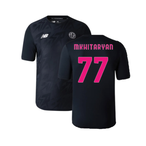 2022-2023 Roma Pre-Game Jersey Third (Black) (MKHITARYAN 77)