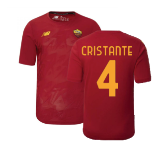2022-2023 Roma Pre-Game Warmup Jersey (Home) (CRISTANTE 4)