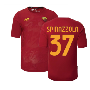 2022-2023 Roma Pre-Game Warmup Jersey (Home) (SPINAZZOLA 37)