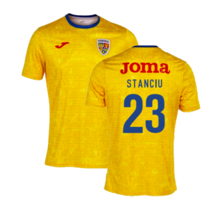 2022-2023 Romania Pre-Match Warm Up Shirt (Yellow) (STANCIU 23)
