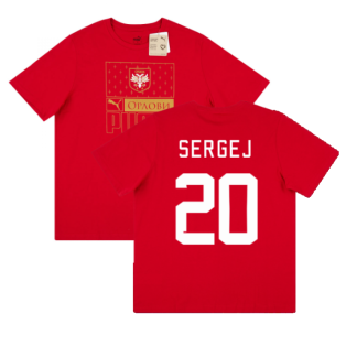 2022-2023 Serbia Ftbl Core Tee (Red) (SERGEJ 20)