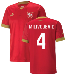 2022-2023 Serbia Home Shirt (MILIVOJEVIC 4)