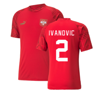2022-2023 Serbia Pre-Match Jersey (Red) (IVANOVIC 2)
