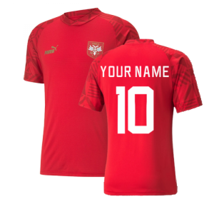 2022-2023 Serbia Pre-Match Jersey (Red) (Your Name)