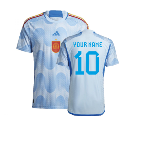 2022-2023 Spain Authentic Away Shirt (Your Name)