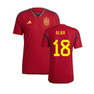2022-2023 Spain Authentic Home Shirt (Alba 18)