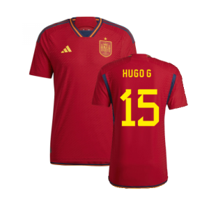 2022-2023 Spain Authentic Home Shirt (Hugo G 15)