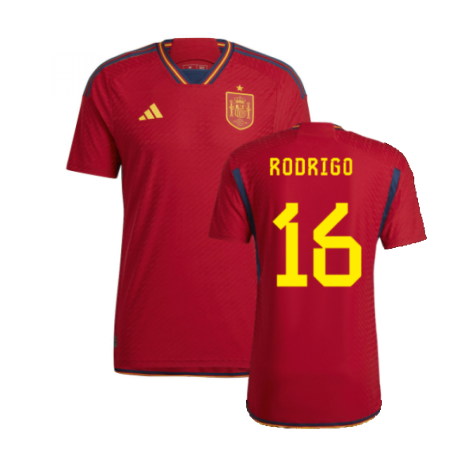 2022-2023 Spain Authentic Home Shirt (Rodrigo 16)
