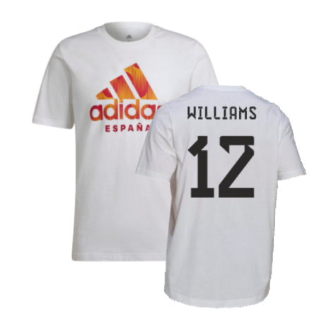 2022-2023 Spain DNA Graphic Tee (White) (Williams 12)