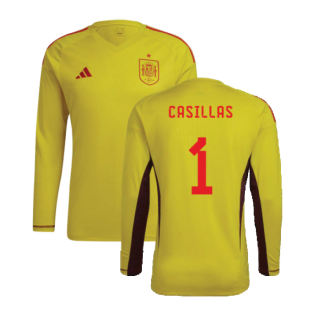 2022-2023 Spain Home Goalkeeper Shirt (Yellow) (Casillas 1)