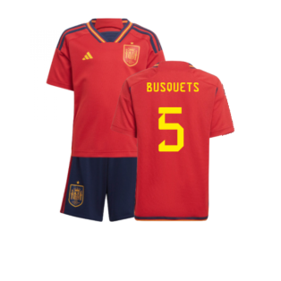 2022-2023 Spain Home Mini Kit (Busquets 5)