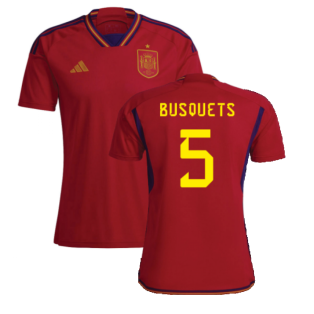 2022-2023 Spain Home Shirt (BUSQUETS 5)