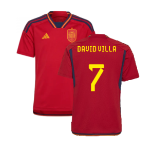 2022-2023 Spain Home Shirt (Kids) (David Villa 7)