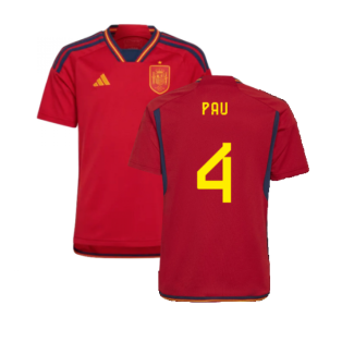 2022-2023 Spain Home Shirt (Kids) (Pau 4)