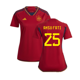2022-2023 Spain Home Shirt (Ladies) (Ansu Fati 25)