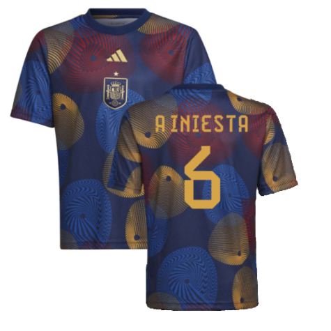 2022-2023 Spain Pre-Match Shirt (Kids) (A INIESTA 6)