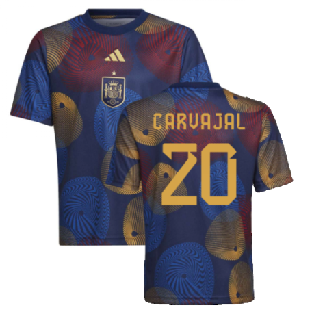 2022-2023 Spain Pre-Match Shirt (Kids) (CARVAJAL 20)