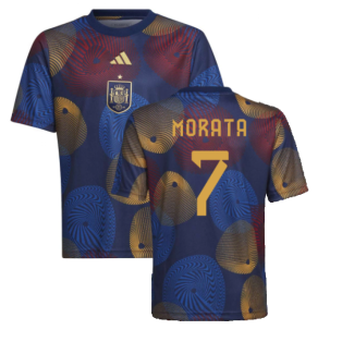 2022-2023 Spain Pre-Match Shirt (Kids) (MORATA 7)