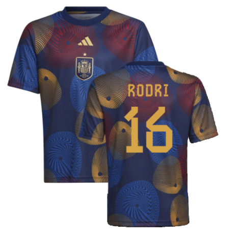 2022-2023 Spain Pre-Match Shirt (Kids) (RODRI 16)