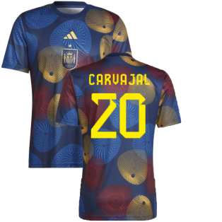 2022-2023 Spain Pre-Match Shirt (Navy) (CARVAJAL 20)