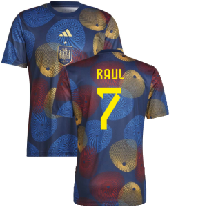 2022-2023 Spain Pre-Match Shirt (Navy) (RAUL 7)