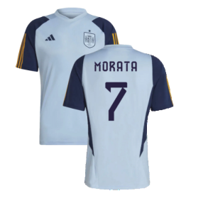 2022-2023 Spain Training Jersey (Glory Blue) (MORATA 7)
