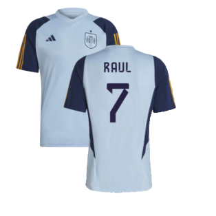 2022-2023 Spain Training Jersey (Glory Blue) (RAUL 7)