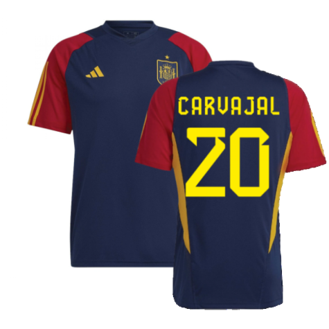 2022-2023 Spain Training Jersey (Navy) (CARVAJAL 20)